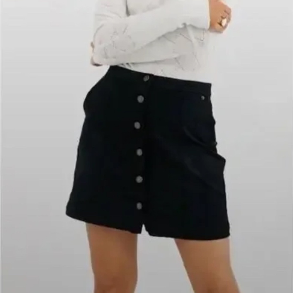 Abercrombie and Fitch Black Suede Mini Skirt